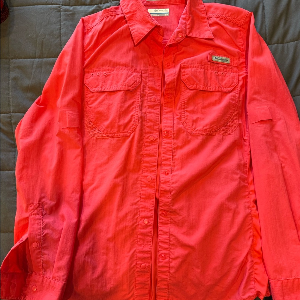 Columbia Women's Bright Coral Button Down Shirt